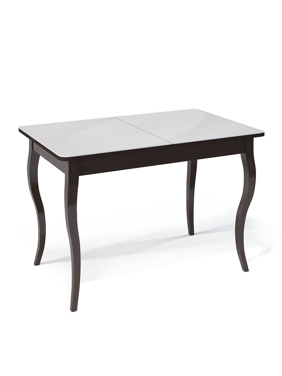 Стол KENNER 1100 С венге-стекло белое глянец