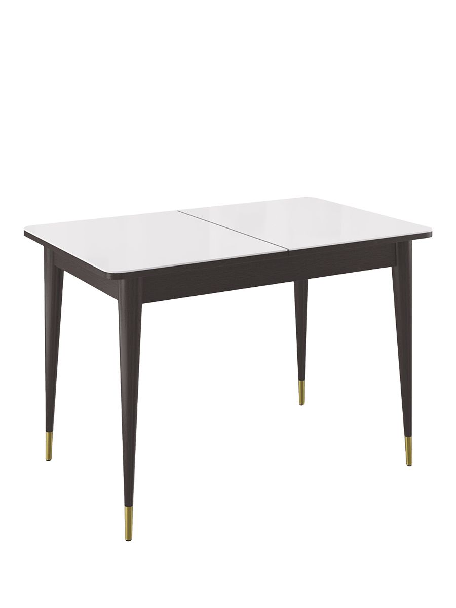 Стол KENNER 1100K венге-стекло белое глянец