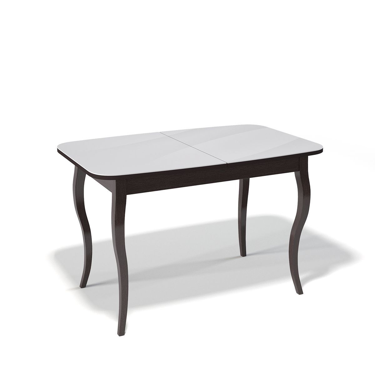 Стол KENNER 1200С венге-стекло белое сатин