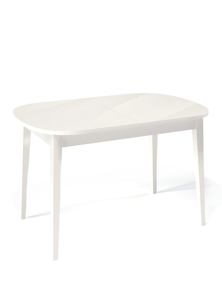 Стол KENNER 1300 М белый-стекло белое глянец