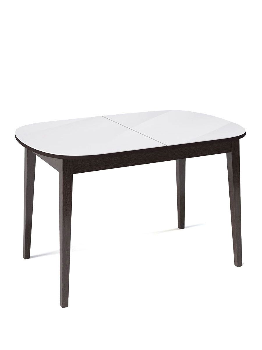 Стол KENNER 1300 М венге-стекло белое глянец