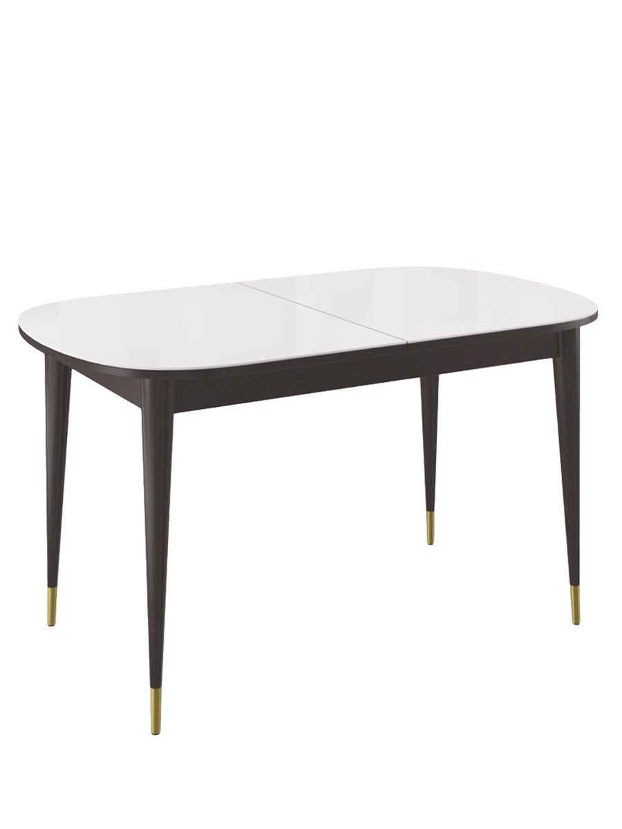 Стол KENNER 1300K венге-стекло белое глянец