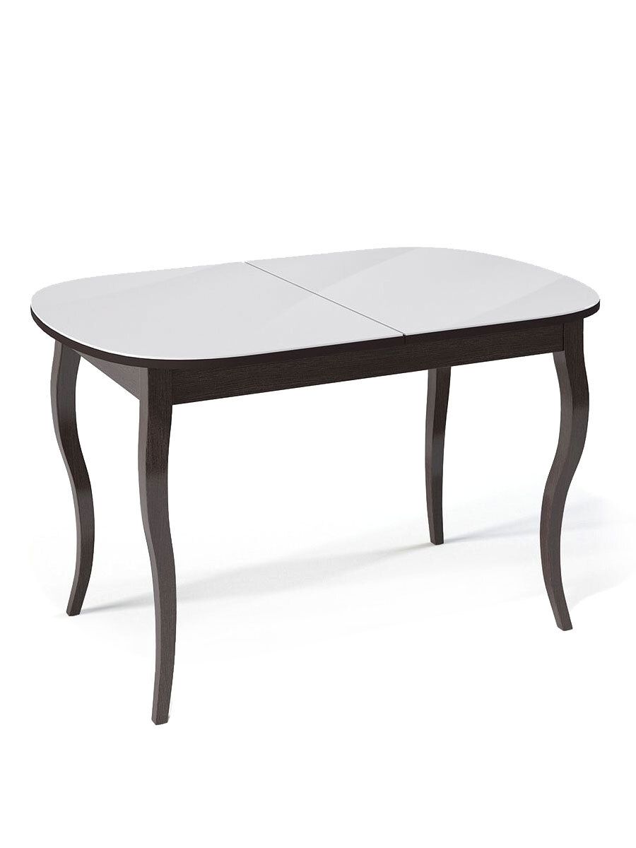 Стол KENNER 1300С венге-стекло белое сатин