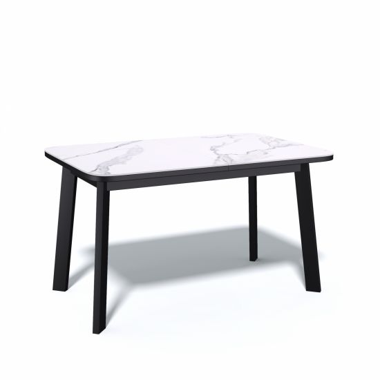 Стол KENNER AA1200 черный-керамика мрамор белый