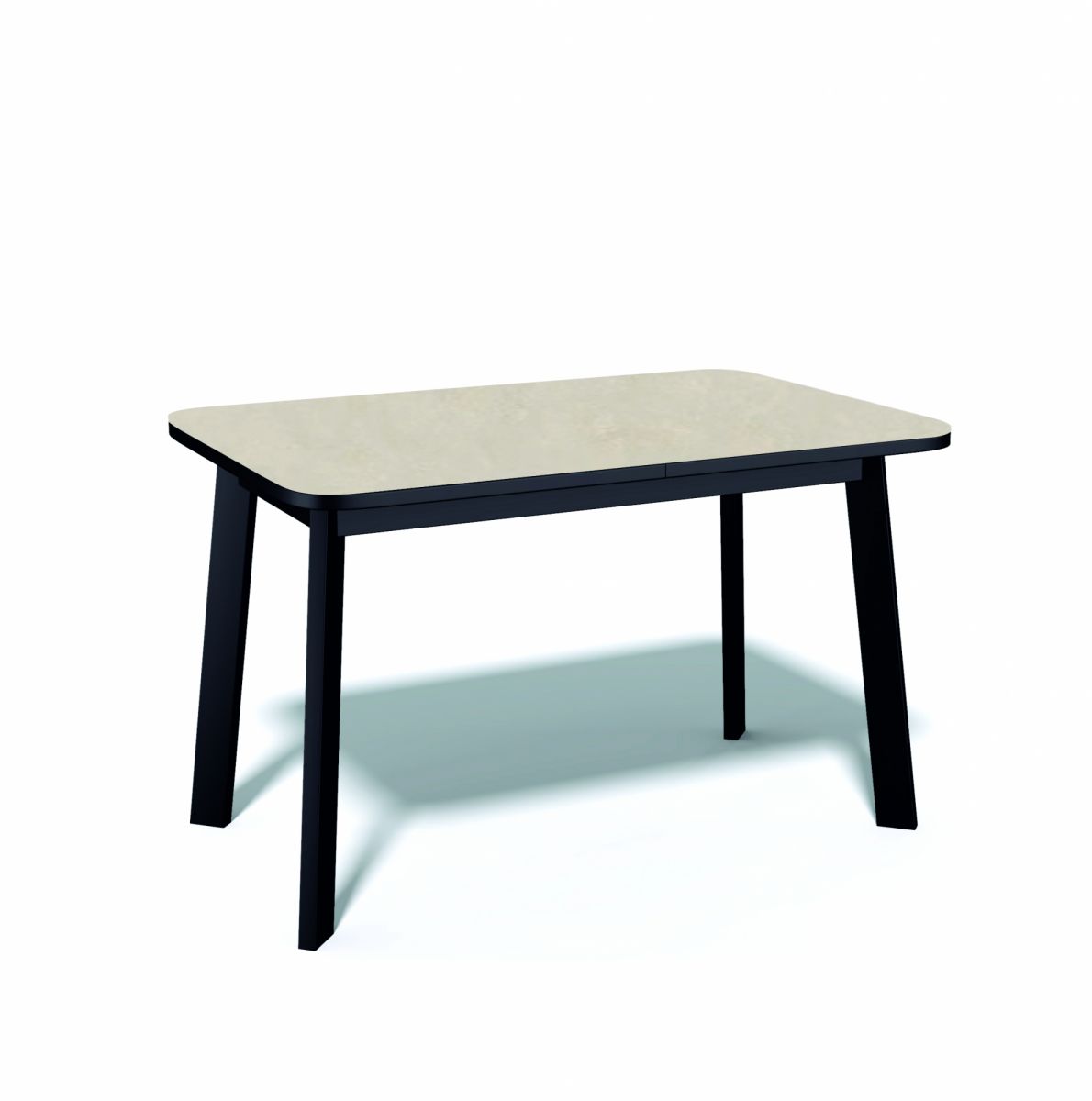 Стол Kenner AK1200, черный-керамика OKARA LIGHT YELLOW