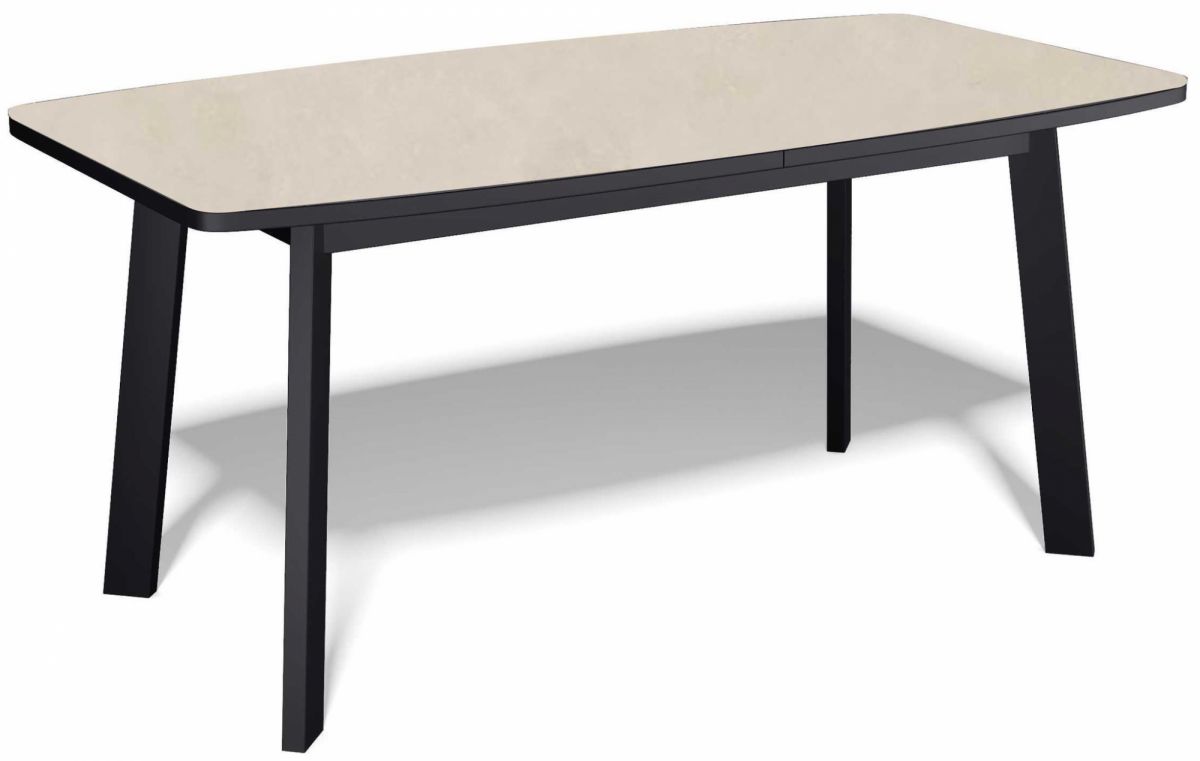 Стол Kenner AK1400, черный-керамика OKARA LIGHT YELLOW арт.170185