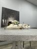 Стол KENNER AR1000 белый-мрамор светло-серый - 5