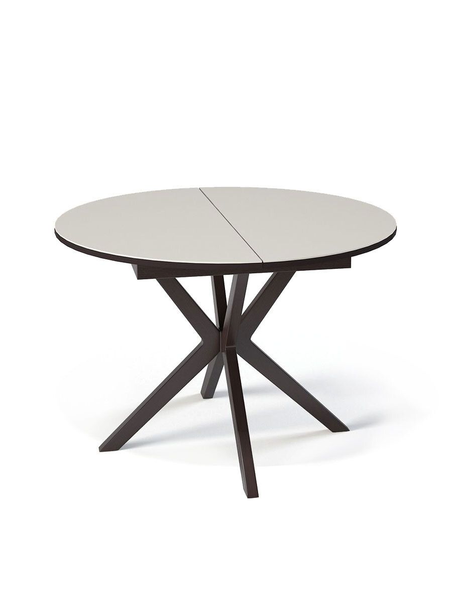 Стол KENNER B1100 венге-стекло крем сатин