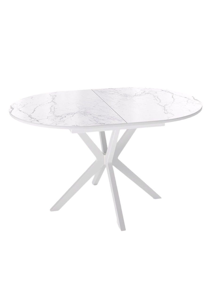 Стол KENNER B1300 белый-камень белый сатин