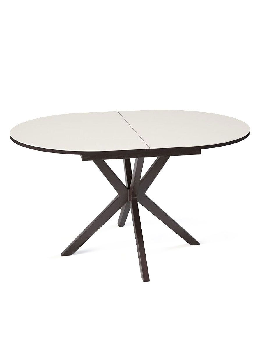 Стол KENNER B1300 венге-стекло крем сатин