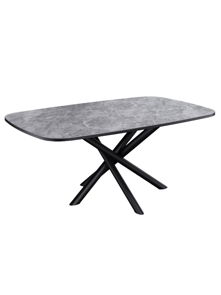 Стол KENNER DF1550 черный-керамика серая глянец