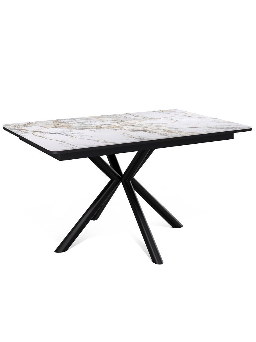 Стол KENNER DM1400 черный-керамика золотая