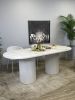 Стол KENNER LD2000 белый-керамика мрамор золотой - 2
