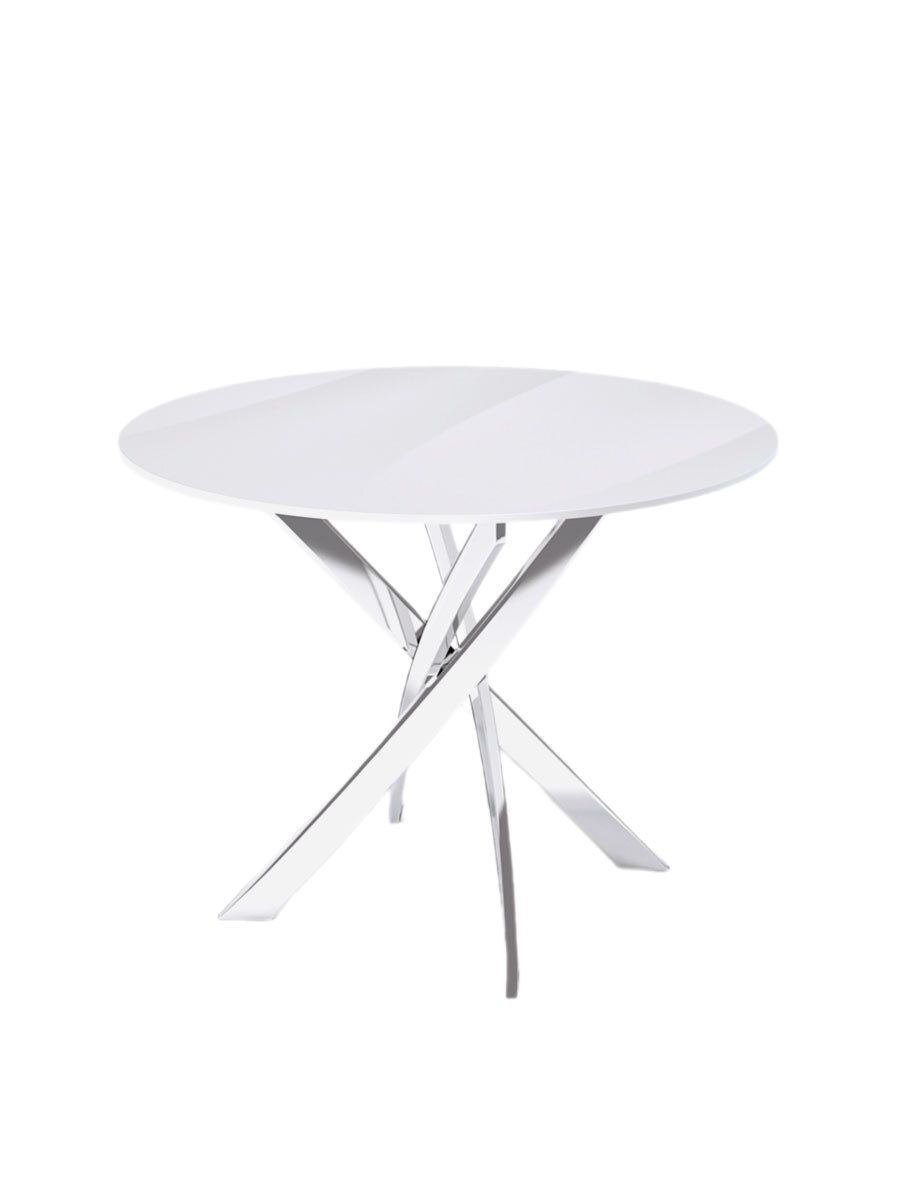 Стол KENNER R1000 белый-стекло белое глянец