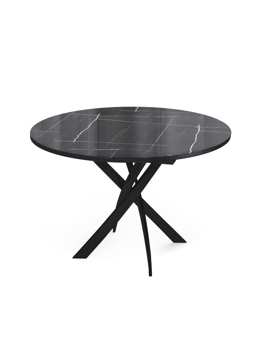 Стол KENNER R1100 черный-камень черный глянец