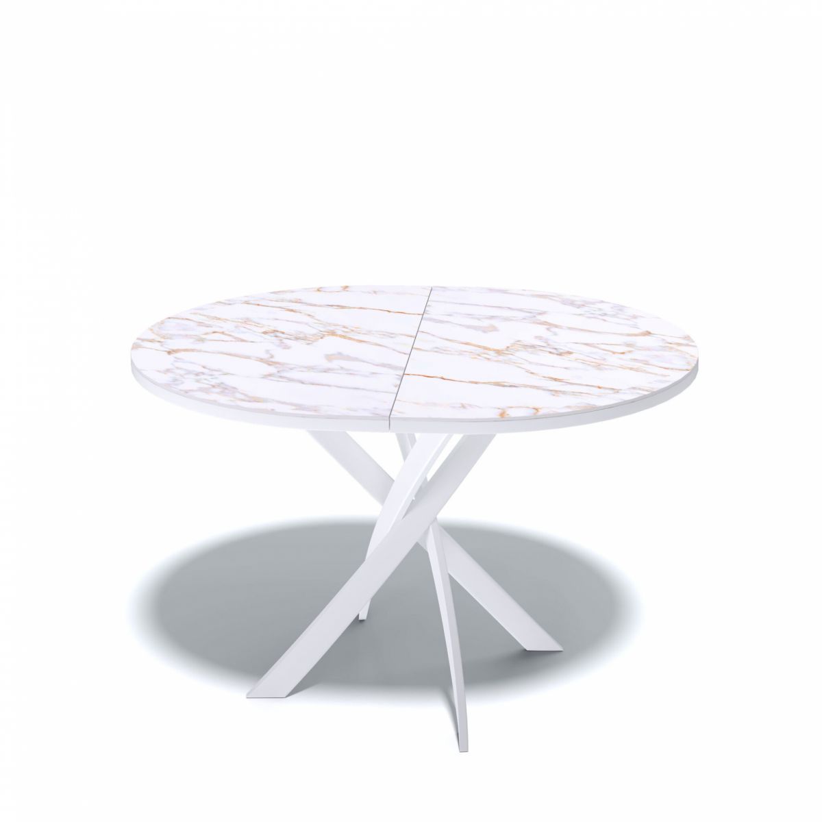 Стол KENNER R1100s белый-керамика мрамор белый глянец