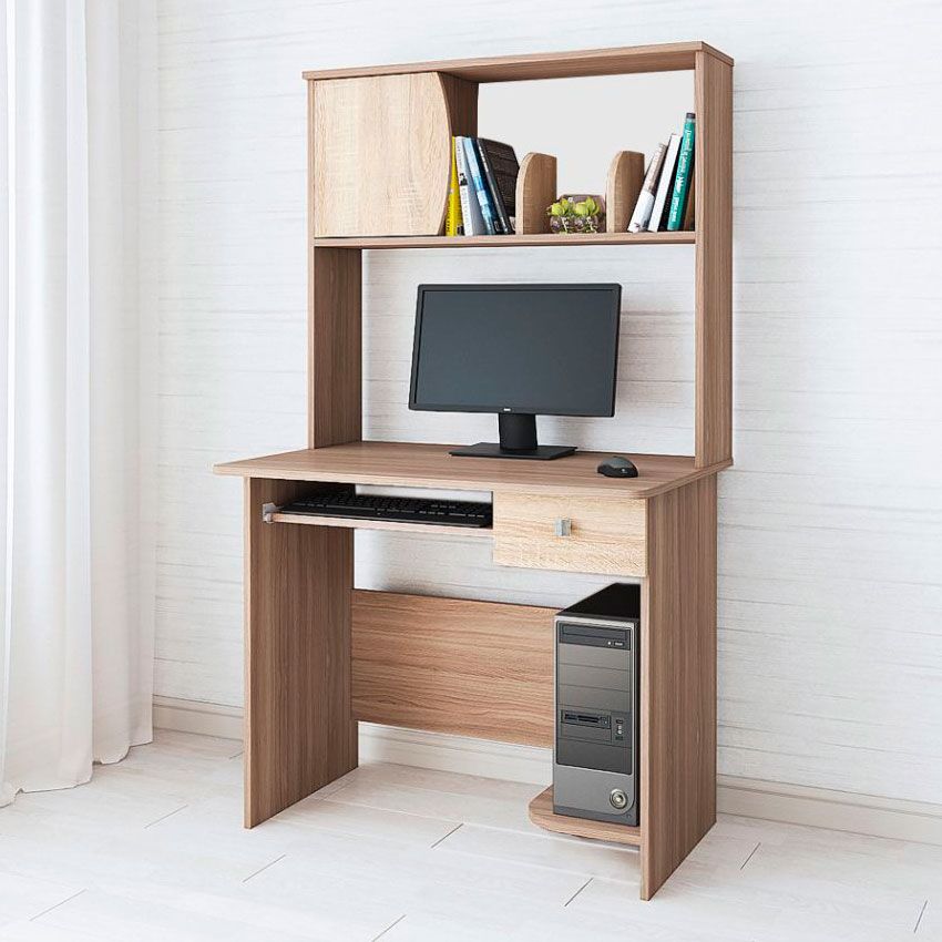 Стол компьютерный Грета-4 (1580х900х600) ясень шимо-дуб сонома