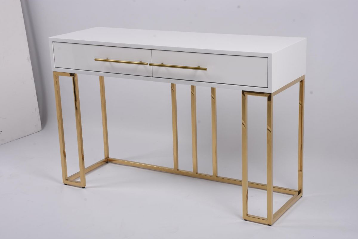 Стол-консоль Альма МС9005-120W | 120х40х78 см | белый глянцевый