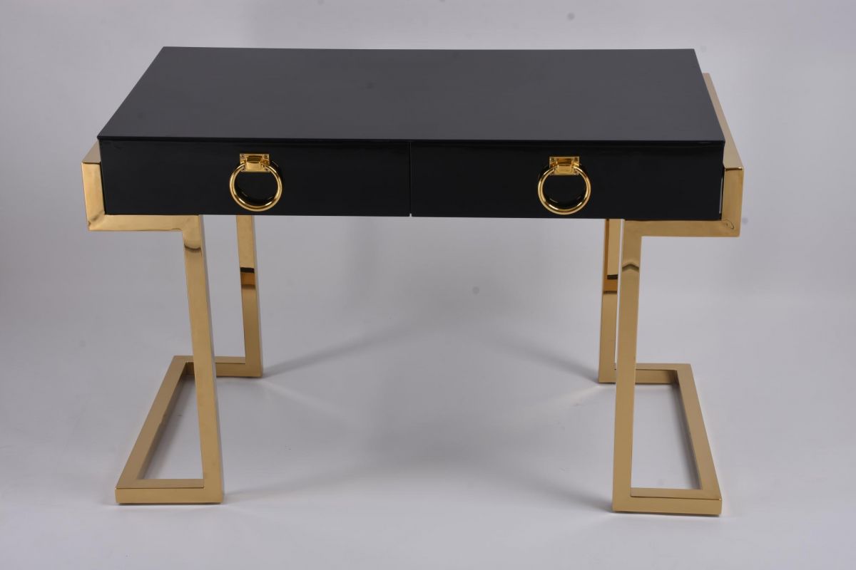 Стол-консоль Атлас МС9002-120В | 120х60х78 см | черный глянцевый