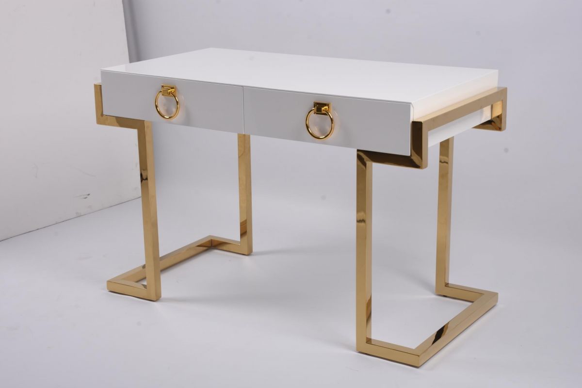 Стол-консоль Атлас МС9002-120W | 120х60х78 см | белый глянцевый