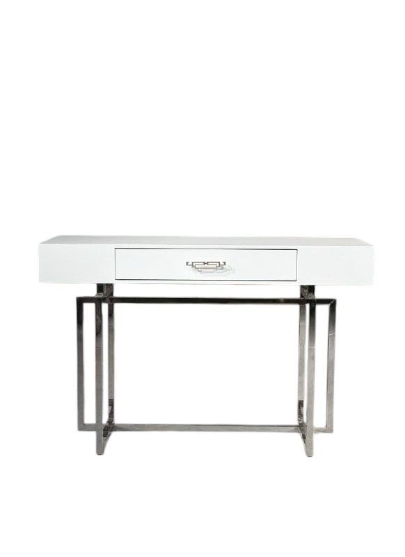 Стол-консоль Гарда-1 P-MJ-003 | 120х40х76 см | белый |хром