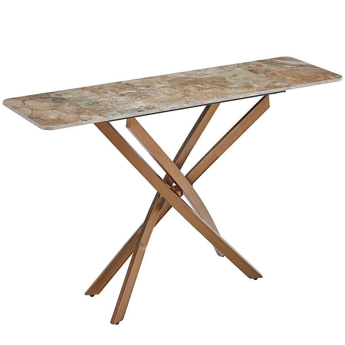 Стол консольный Senafe, 120х35х76, керамич. столешница, основание металл Античная Бронза BS-630