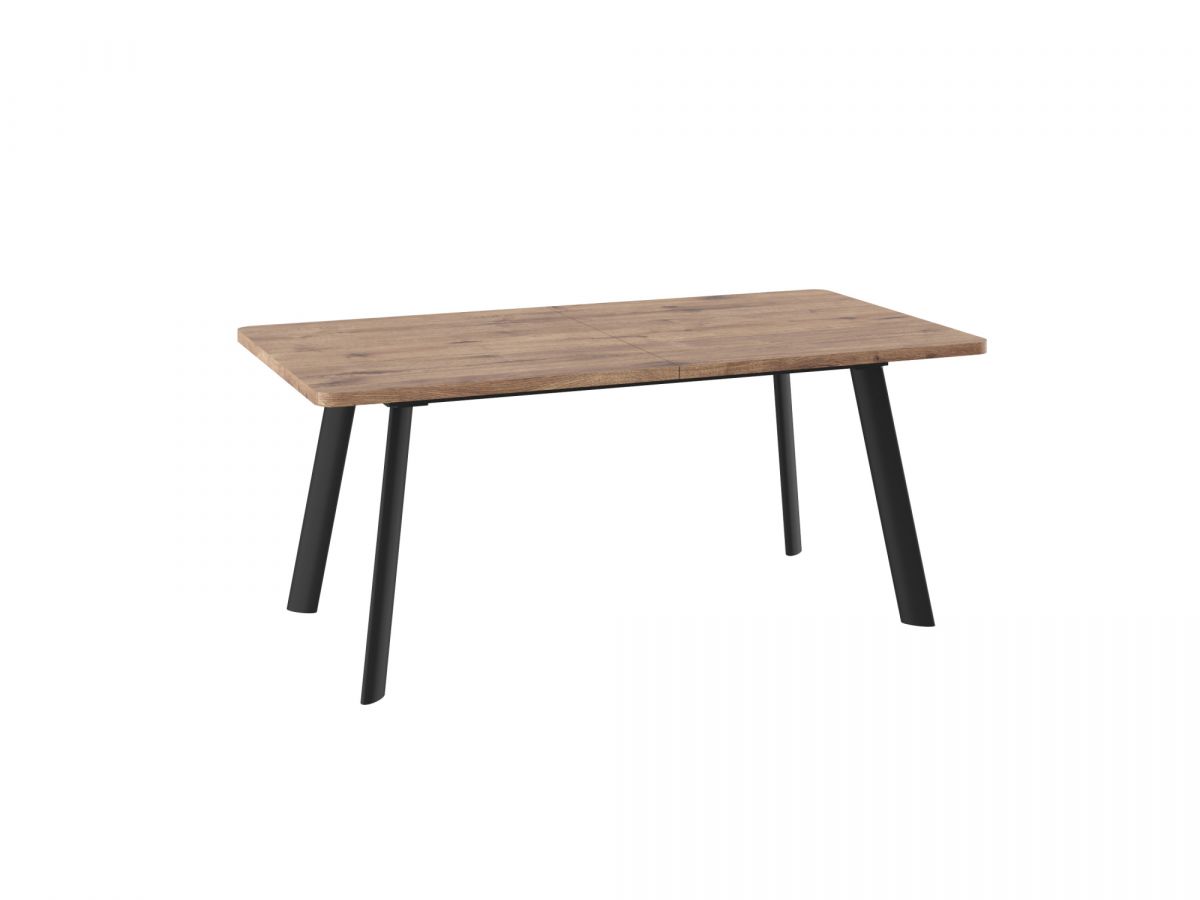 Стол Леон LUX RADIAL 180, Дуб Веллингтон, Черный