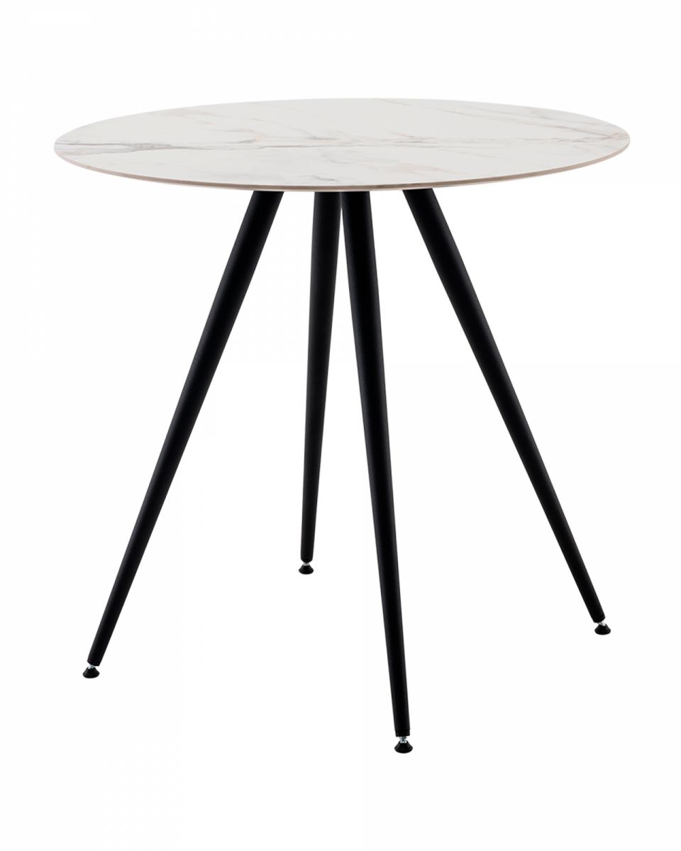 Стол Ники круглый столешница керамика Ice Jade 800