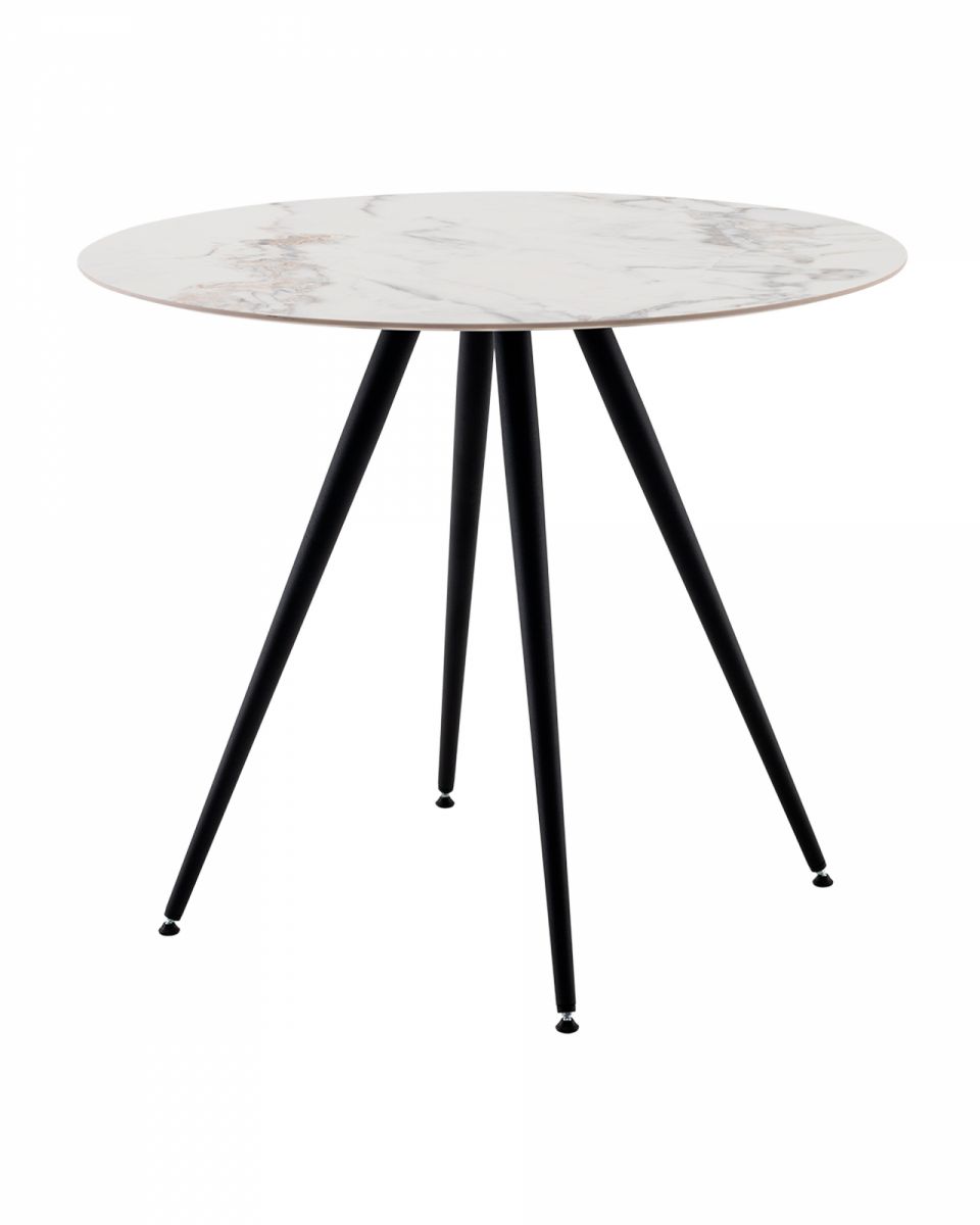 Стол Ники круглый столешница керамика Ice Jade 900