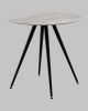 Стол Ники круглый столешница керамика Italian light grey 800 - 2