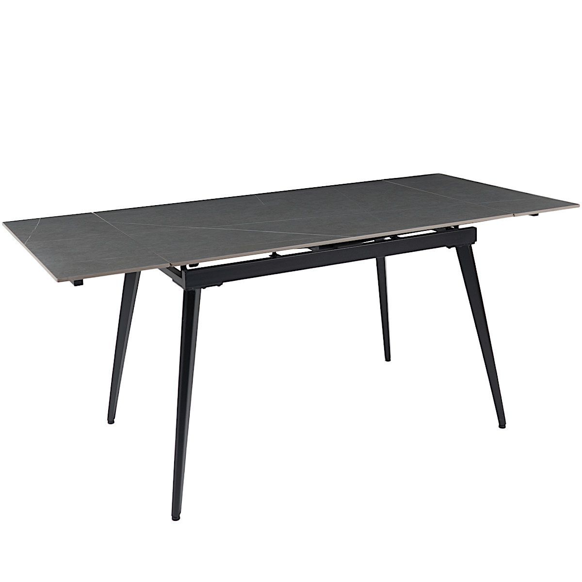 Стол обед. расклад. ARMANI GRAY 120, керамич. столешница, основ. металл черный DTM0101CS