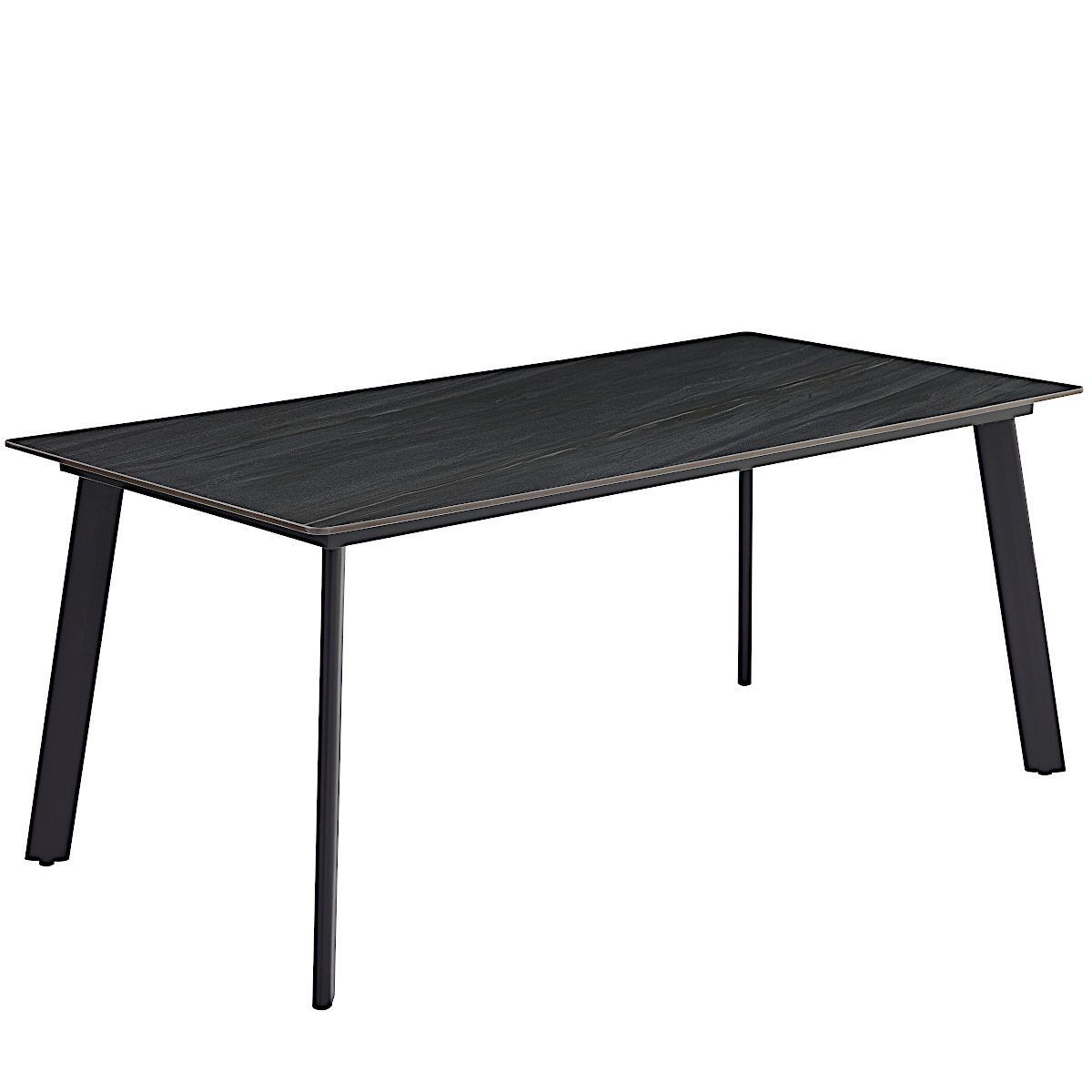 Стол обеденный Austrilia sand black, 180X90X75, керамич. столешница, основание металл черный DT308