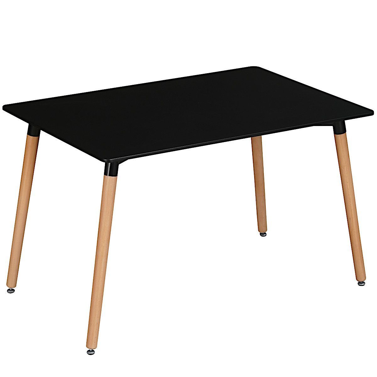 Стол обеденный ЧЕРНЫЙ 120X80 см, столешница МДФ, основание бук SQT-8