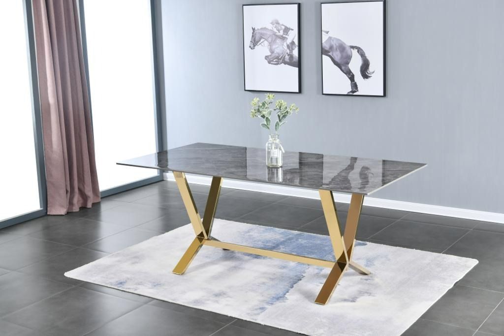 Стол обеденный Дориан DT-2853.1 | 180х90х75 см | серый мрамор