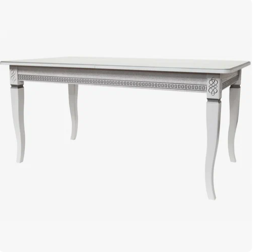 Стол обеденный Фидея 3 белый-серебро 120-160*70