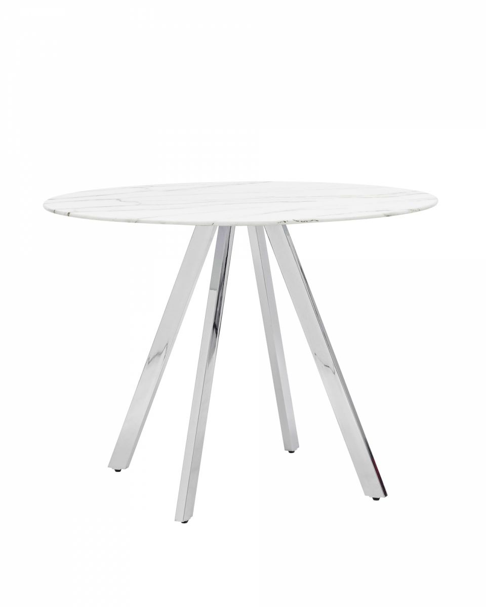 Стол обеденный Хьюстон D100 белый стеклянный