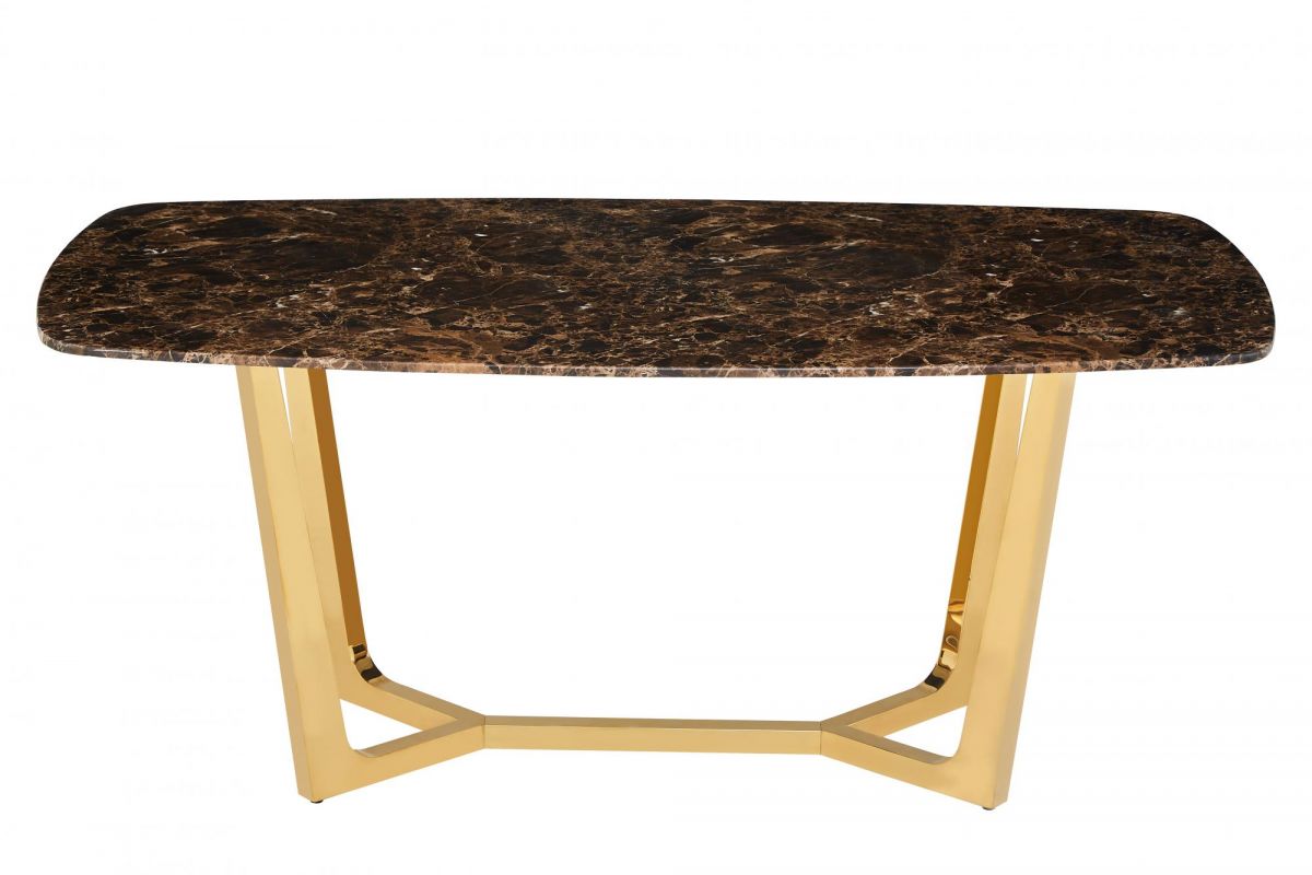 Стол обеденный Ланс DT-2852M.1 | коричневый мрамор
