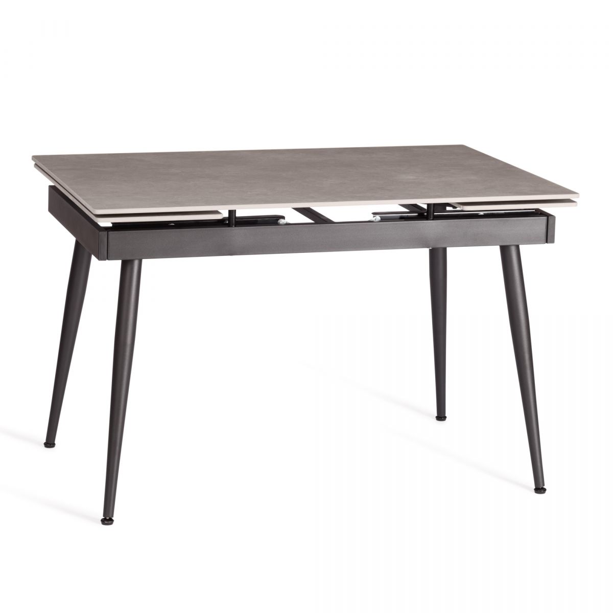 Стол обеденный Lord grey (mod.John table) столешница керамика (глянцевая) - опоры металл, серый-чёрн