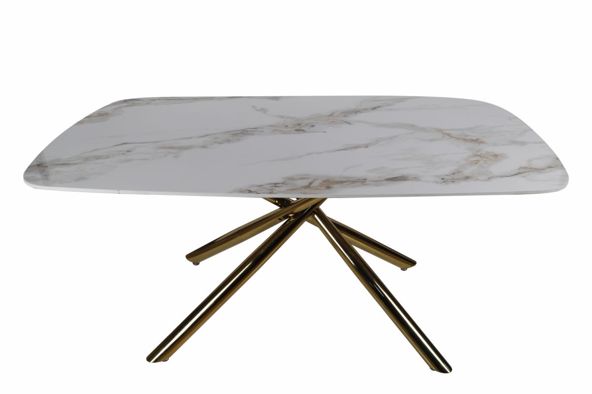 Стол обеденный Неаполь Голд TW1162-T-1 | 160x90x76 см | серо-золотая керамика |золото