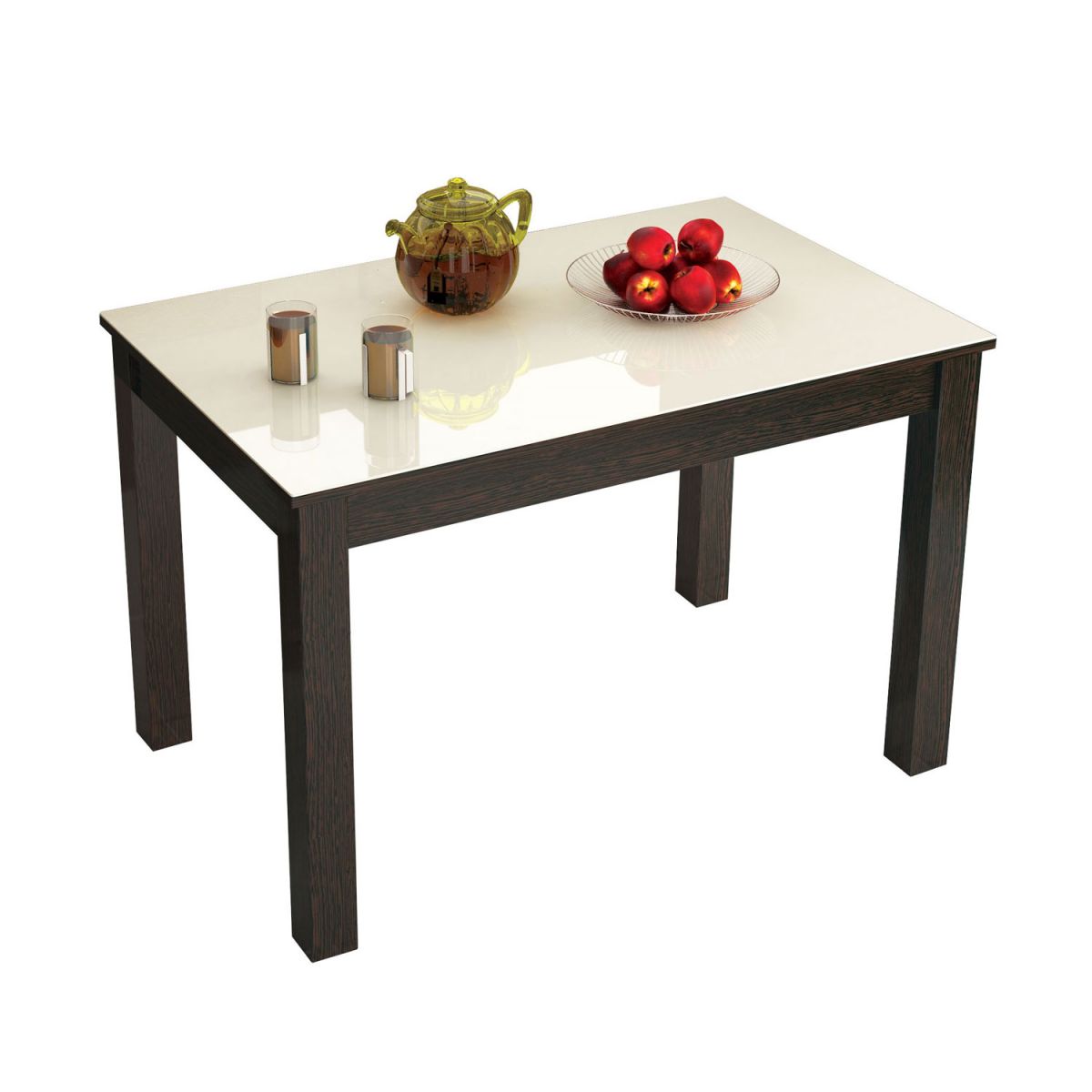 Стол обеденный нераскладной Норман (1000х600) венге-лакобель ваниль