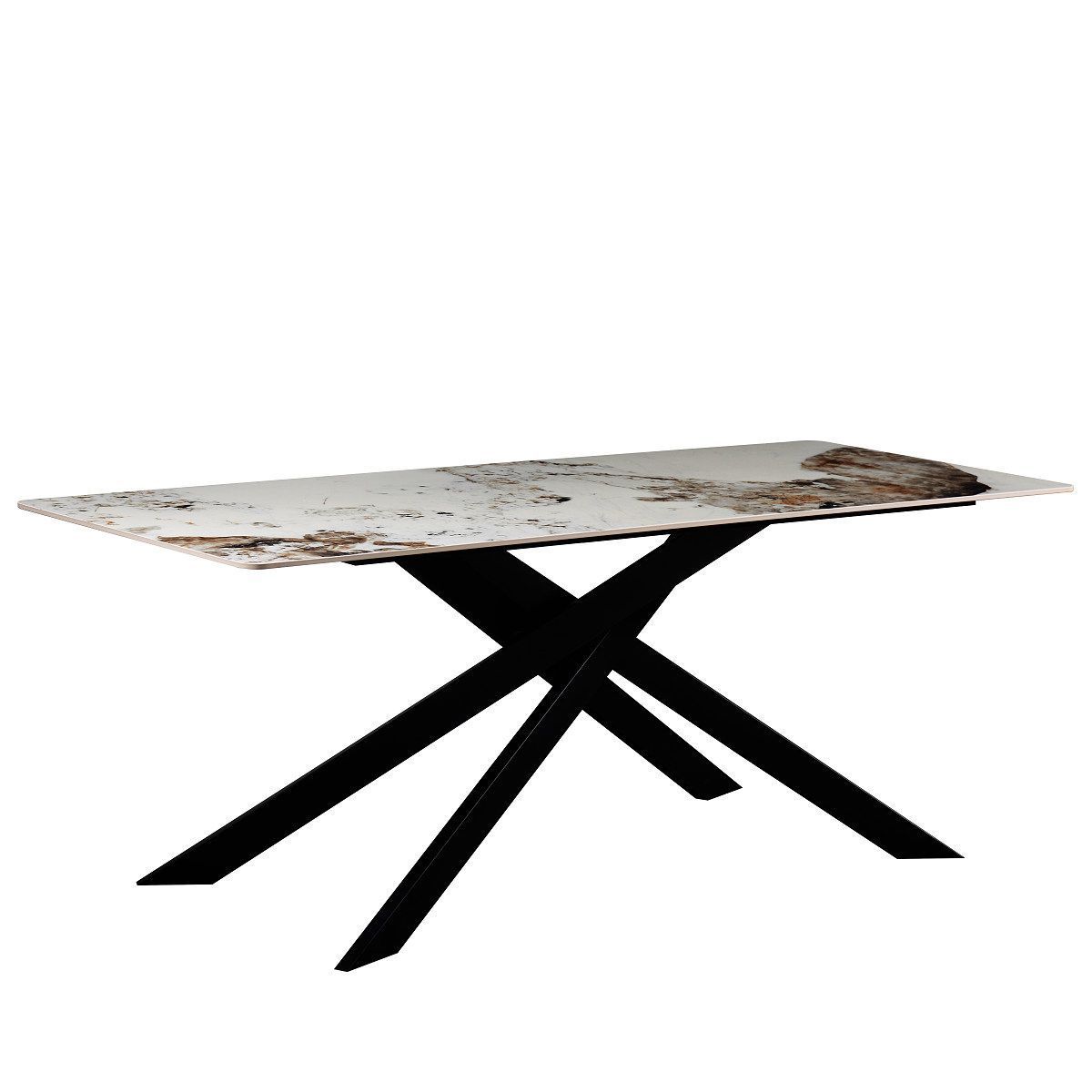 Стол обеденный Pandora 2 200X80X76, керамическая столешница, основание металл черный DT330