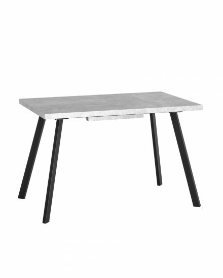 Стол Plain 116-158х74 бетон | черный