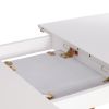 Стол обеденный раскладной Claire дерево гевея, МДФ, 110+30 x 75 x 75см, White (Белый) - Natural (натуральный) - 9