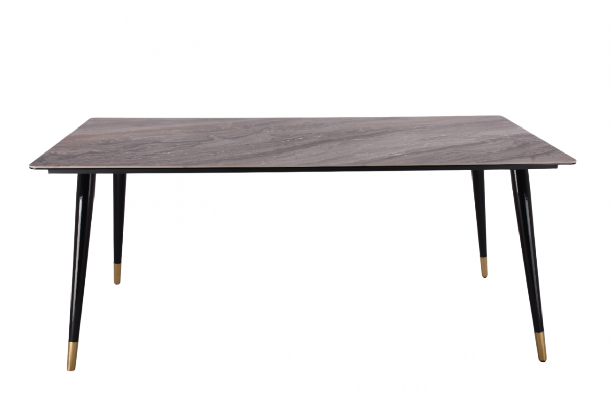 Стол обеденный Рио Гранд MC232-180BR | 180х90х76 см | коричневая керамика |черный