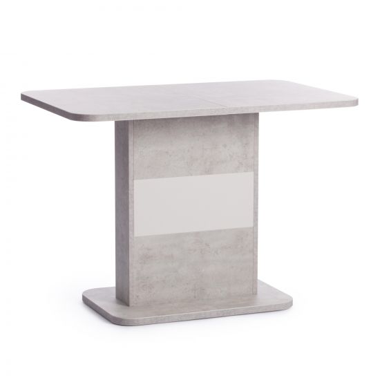 Стол обеденный SMART ЛДСП, 105-140х68,6х75 см, Белый бетон-Белый