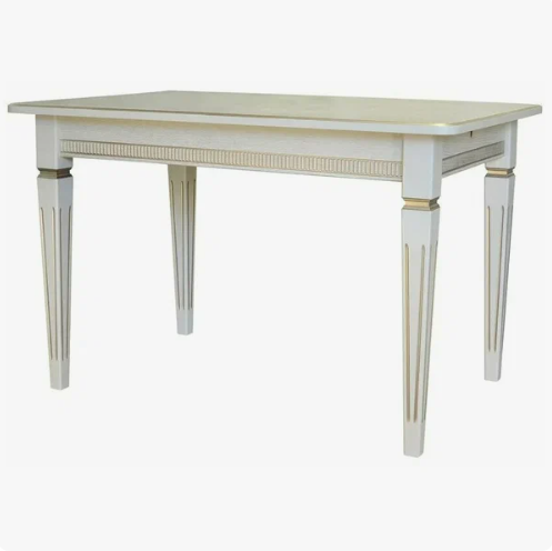 Стол обеденный Васко В 87Н слоновая кость-золото 150-200*90