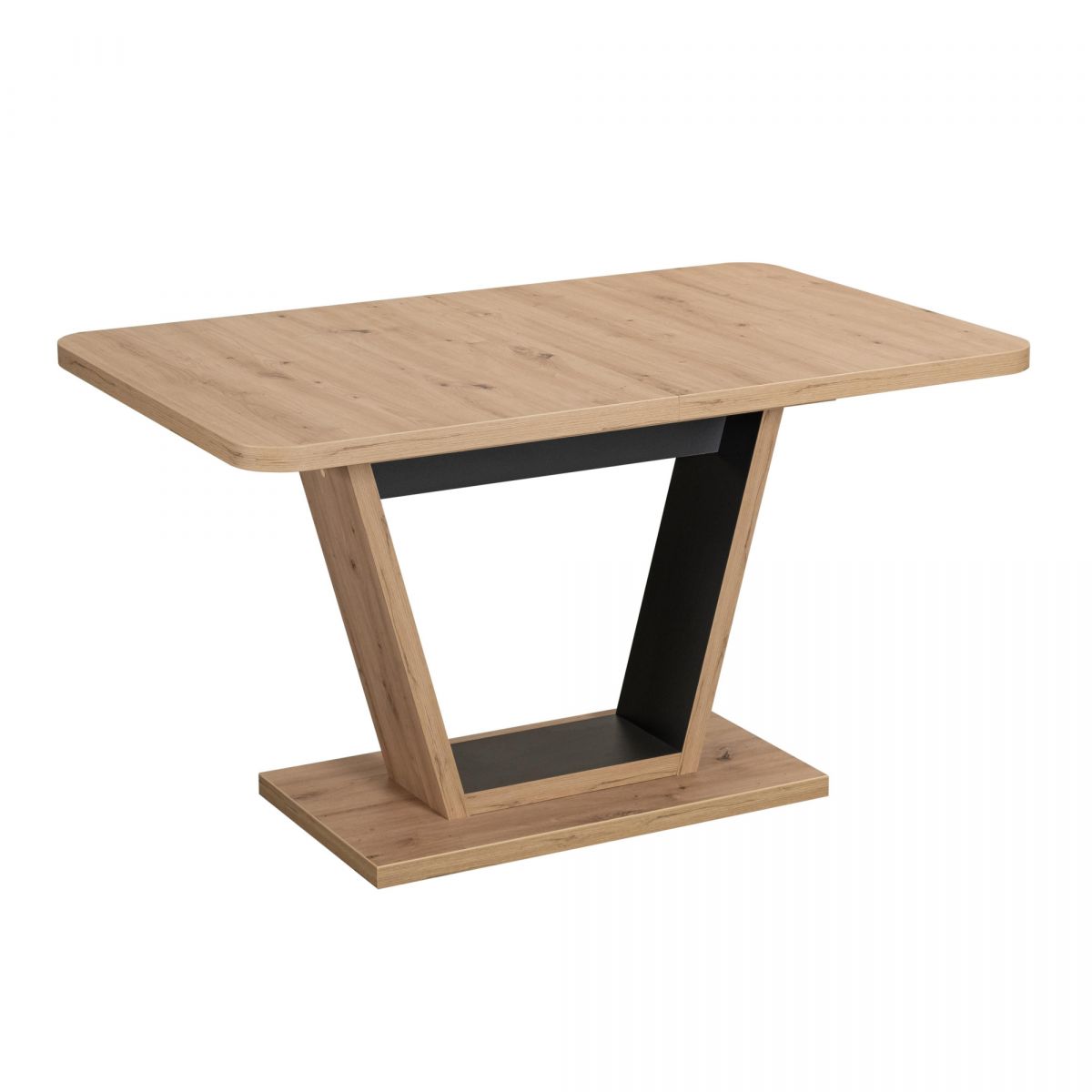 Стол обеденный VOX раздвижной ЛДСП, 132-172x85x75,5 см, Дуб Канзас-Пепел