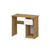 Стол письменный 900 Денвер, Дуб золотой, Белый шагрень - 2