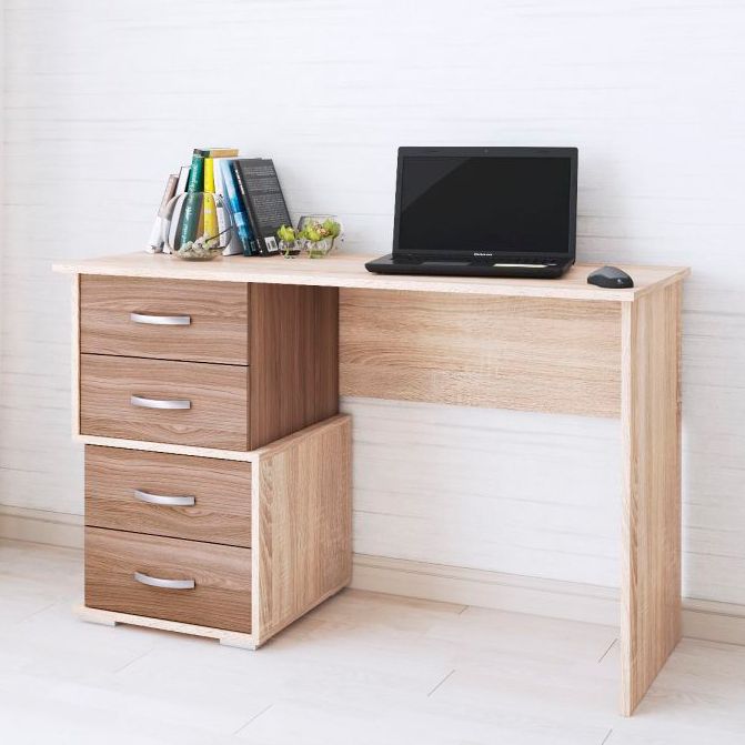 Стол письменный Сити-2 (750х1200х500) ясень шимо-дуб сонома