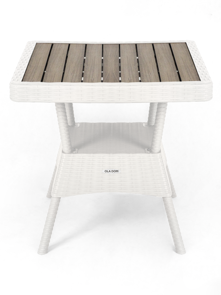 Стол пластиковый Ola Dom арт.ЭП 442318 76x76см квадратный (белый)